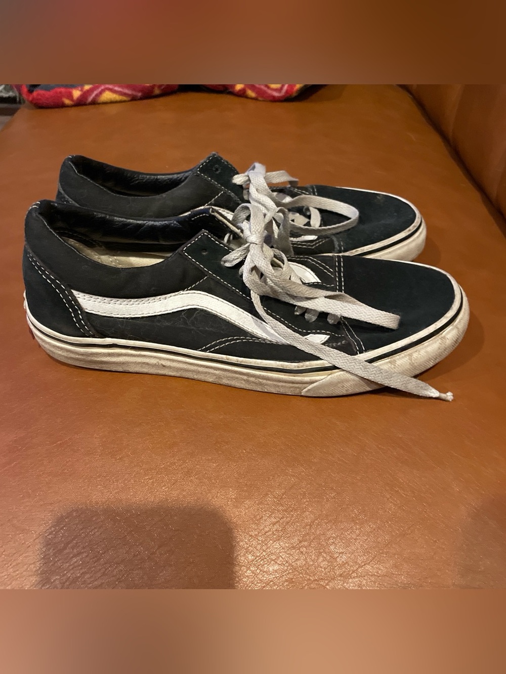 Vans Black and White Old Skool Low-Top Sneakers